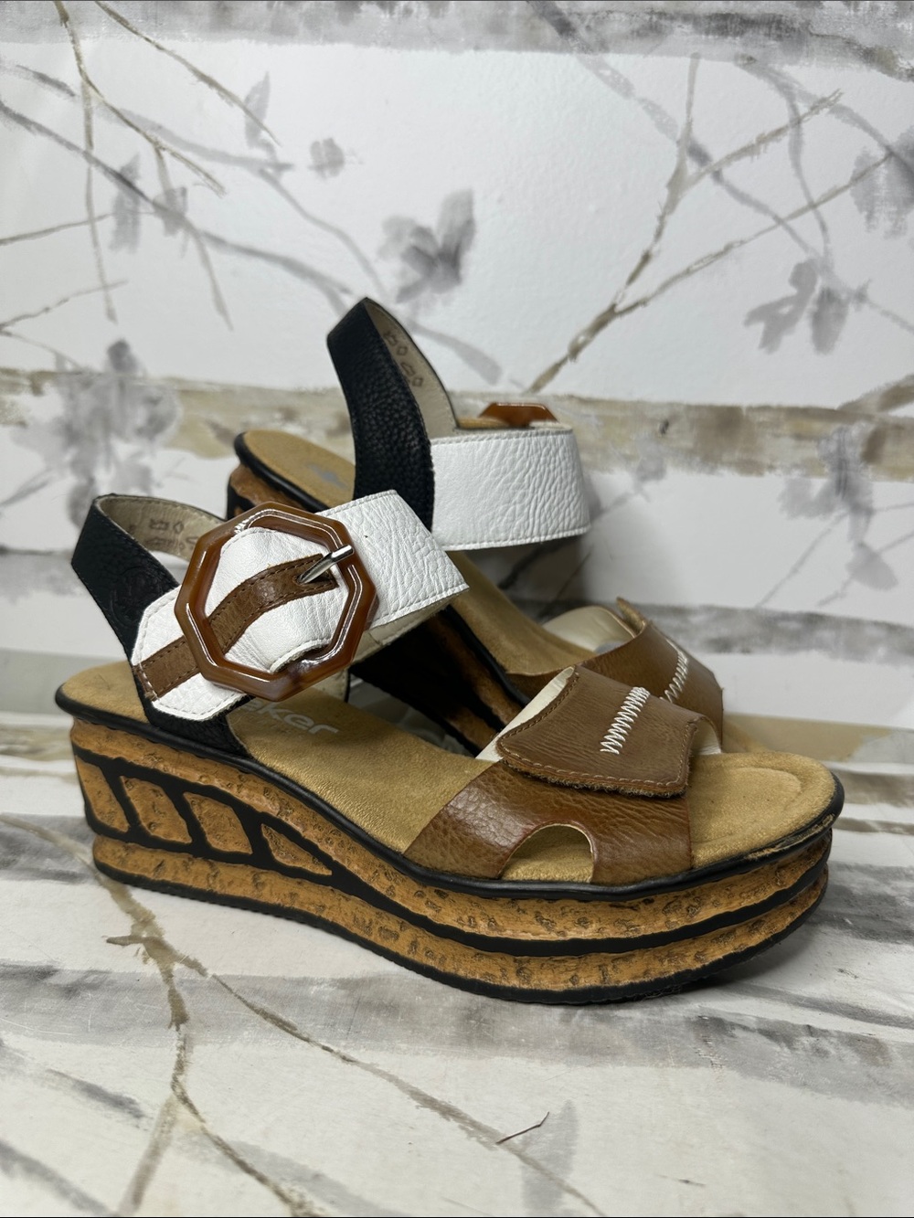 Rieker Big Buckle Wedge